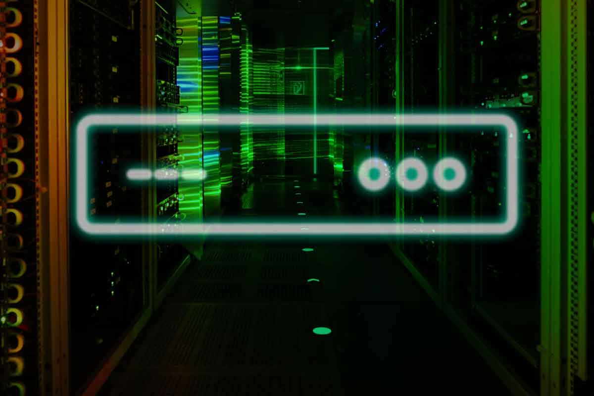 Virtueller Server in einem Rechenzentrum - symbolisch dargestellt